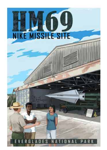 Magnet Badge- Nike Missile Art