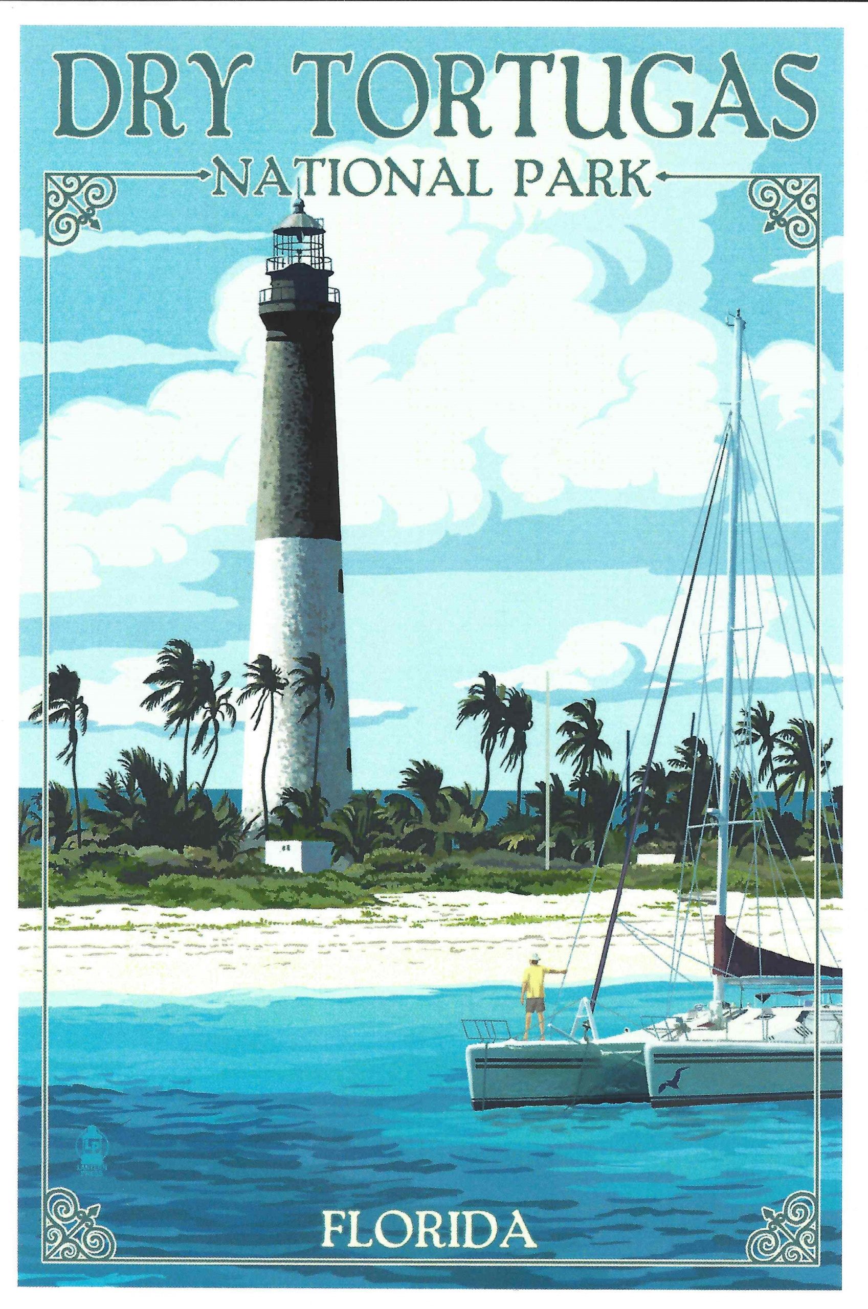 Magnet- Lighthouse Art, Dry Tortugas