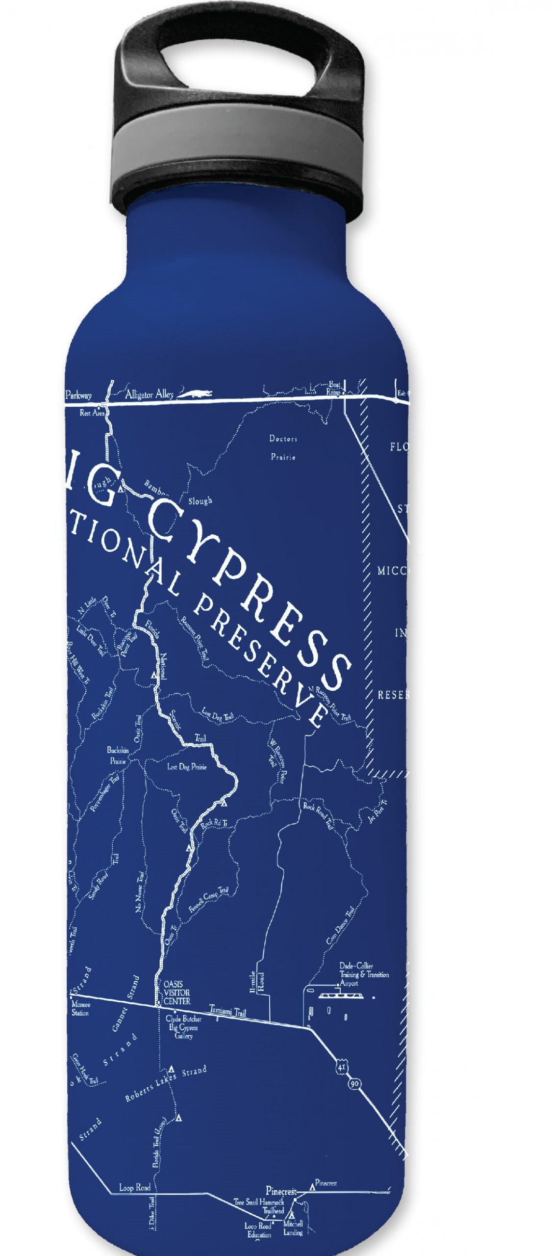 Big Cypress Line Map Insulated Water Bottle