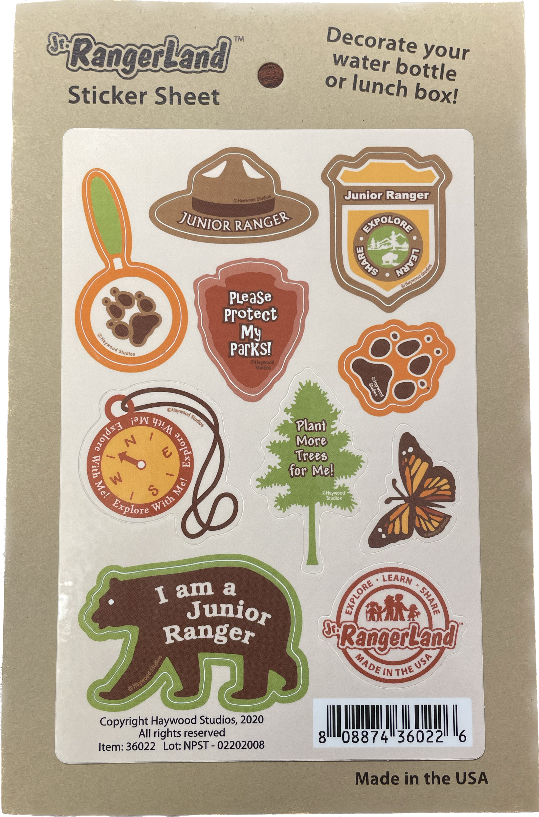 Jr. Rangerland Sticker Sheet - Junior Ranger