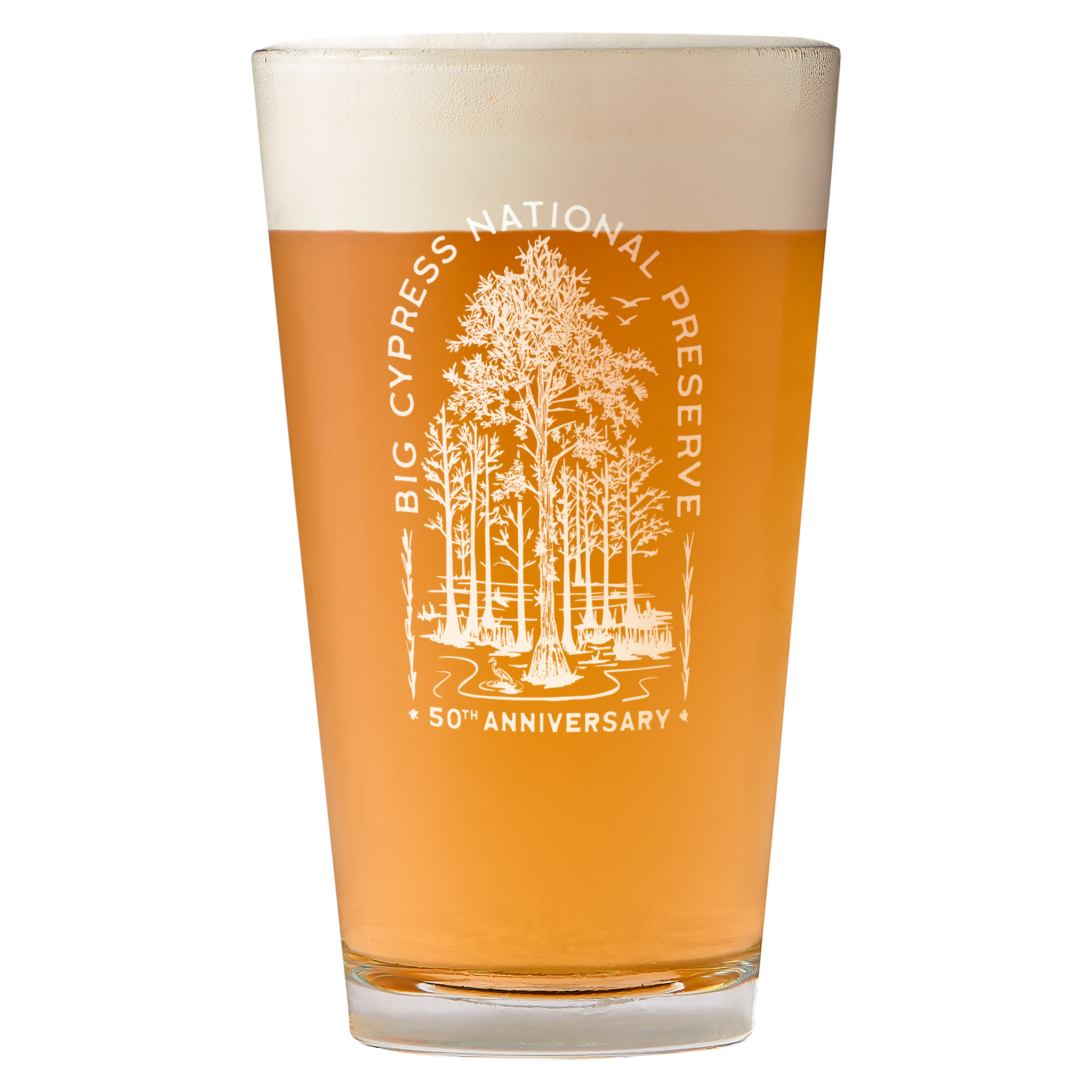 Big Cypress- 50th Anniversary Drinking Glass